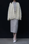 SWAYING 24 Autumn and Winter Velvet Double-Layer Large Coat SW-SW24AW1T100-BAI White